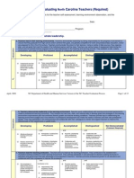 Teacher Rubric