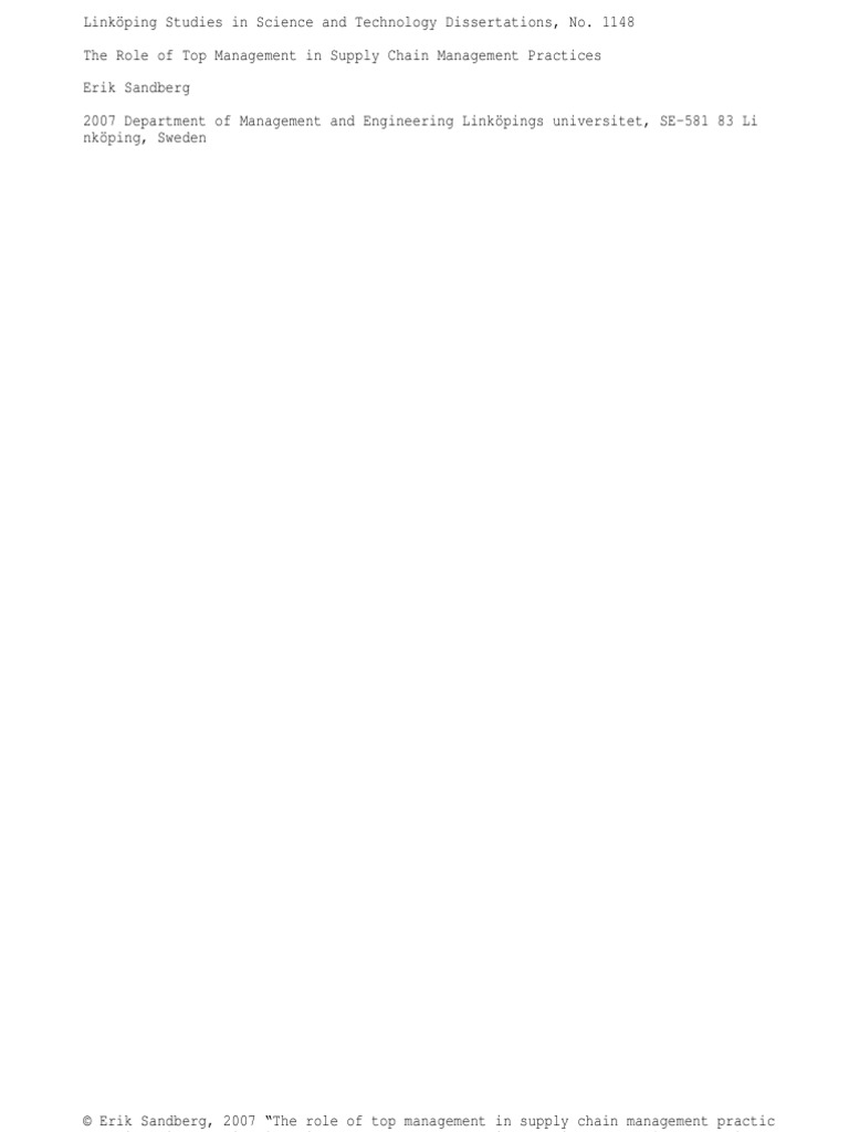 Supply Chain Management Project For MBA Students PDF Supply Chain