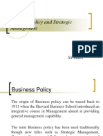 Business Policy and Strategic Management