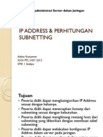 Ip Address & Perhitungan Subnetting