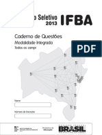 IFBA - Integrada 2013 (Com Gabarito) PDF