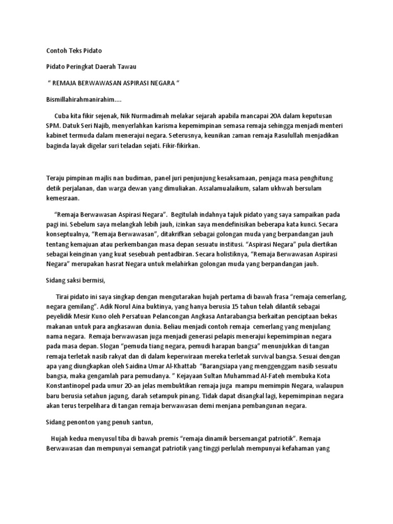 Contoh Teks Pidato Pdf