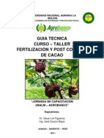 Fertilizacion y Post Cosecha Del Cacao