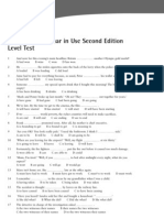 Advanced Grammar in Use Second Edition Level Test