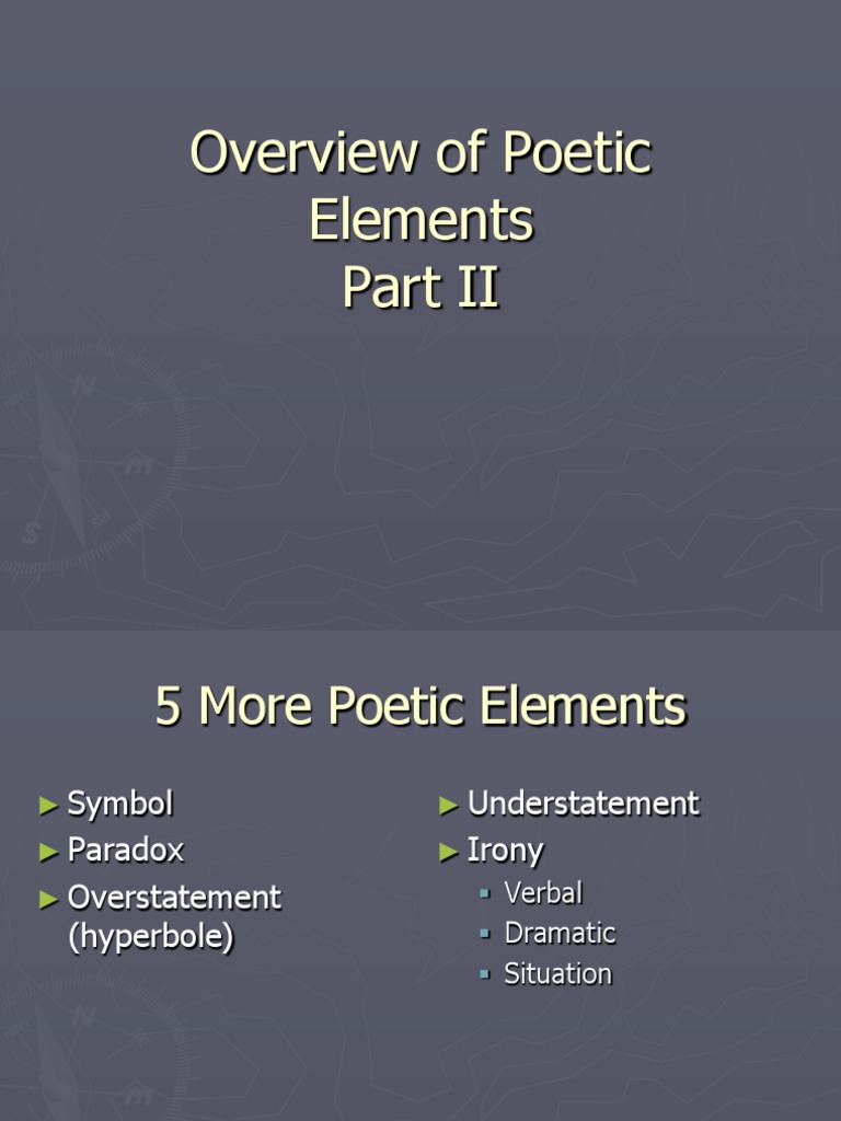 Poetic Elements and Irony in Poetry | PDF | Irony | Symbols