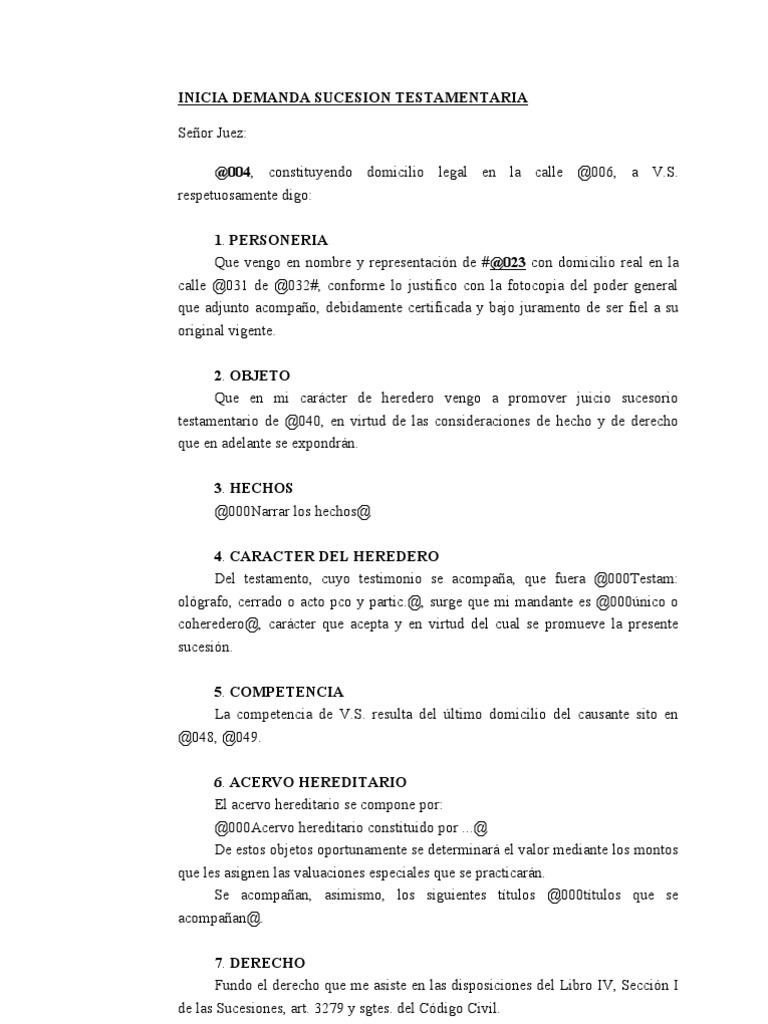 Juicio sucesorio testamentario etapas