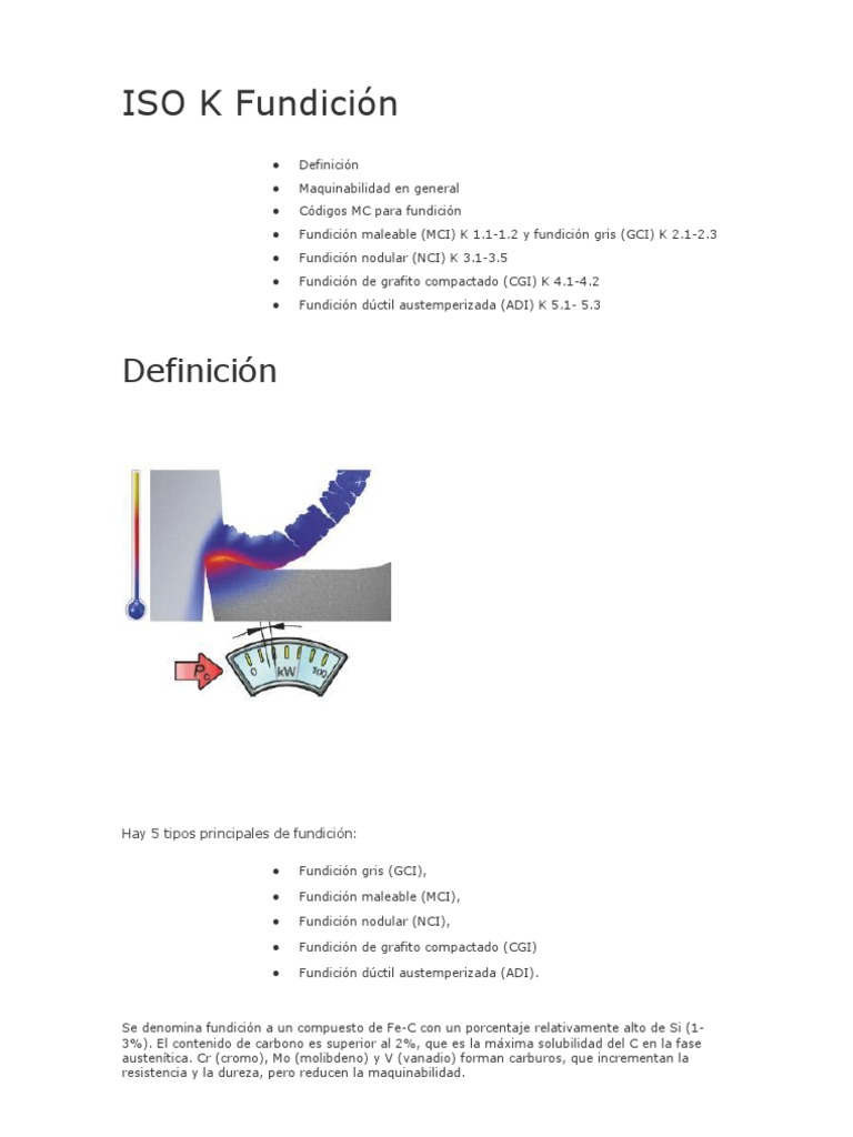 ISO K Fundición | PDF | Aluminio | Mecanizado