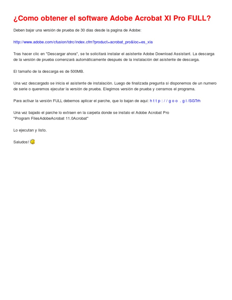 Activar Adobe Acrobat XI Pro Gratis | PDF | Informática