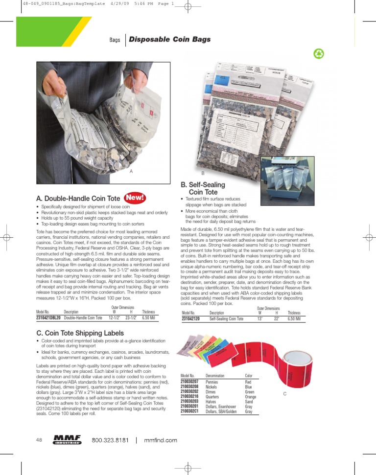 Coin Tote Shipping Labels Overview | PDF | Nickel (United States Coin ...