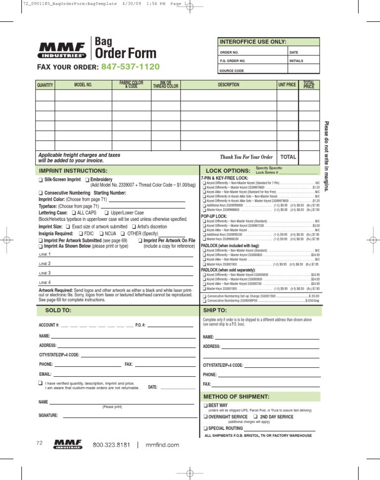 Order Form | PDF | Written Communication