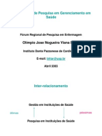 Perspectivas de Pesquisa em Gerenciamento em Saúde