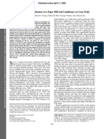 Effect of Spring application of a paper mill soil conditioner on corn yield