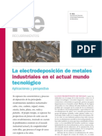 Recubrimientos. La Electrodeposicion de Metales Industriales en El Actual Mundo Tecnologico PDF