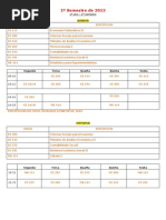 Proposta de Horario 2 Sem 2013