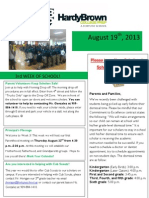 Newsletter - 8.19.2013