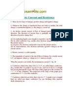 Examville.com - Electric Current and Resistance