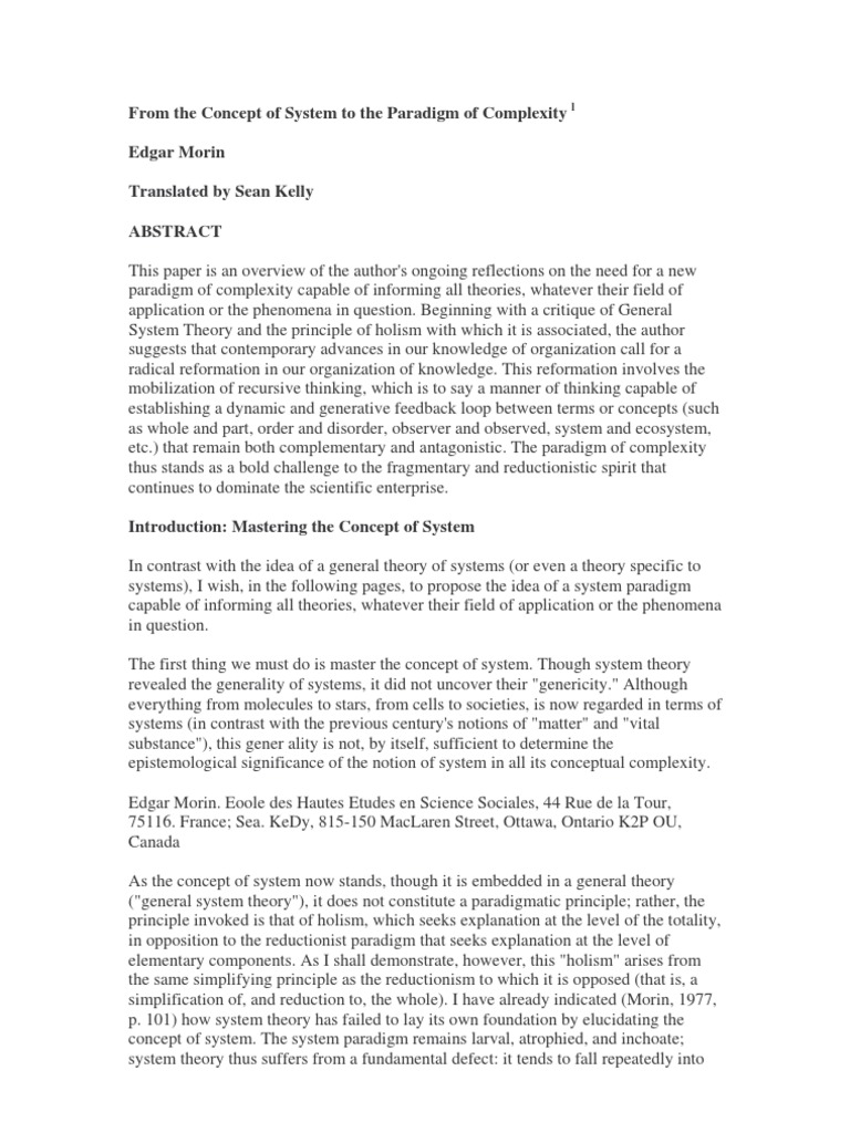 004 - Paradigm of Complexity | PDF