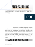 Ação de execução de cheque