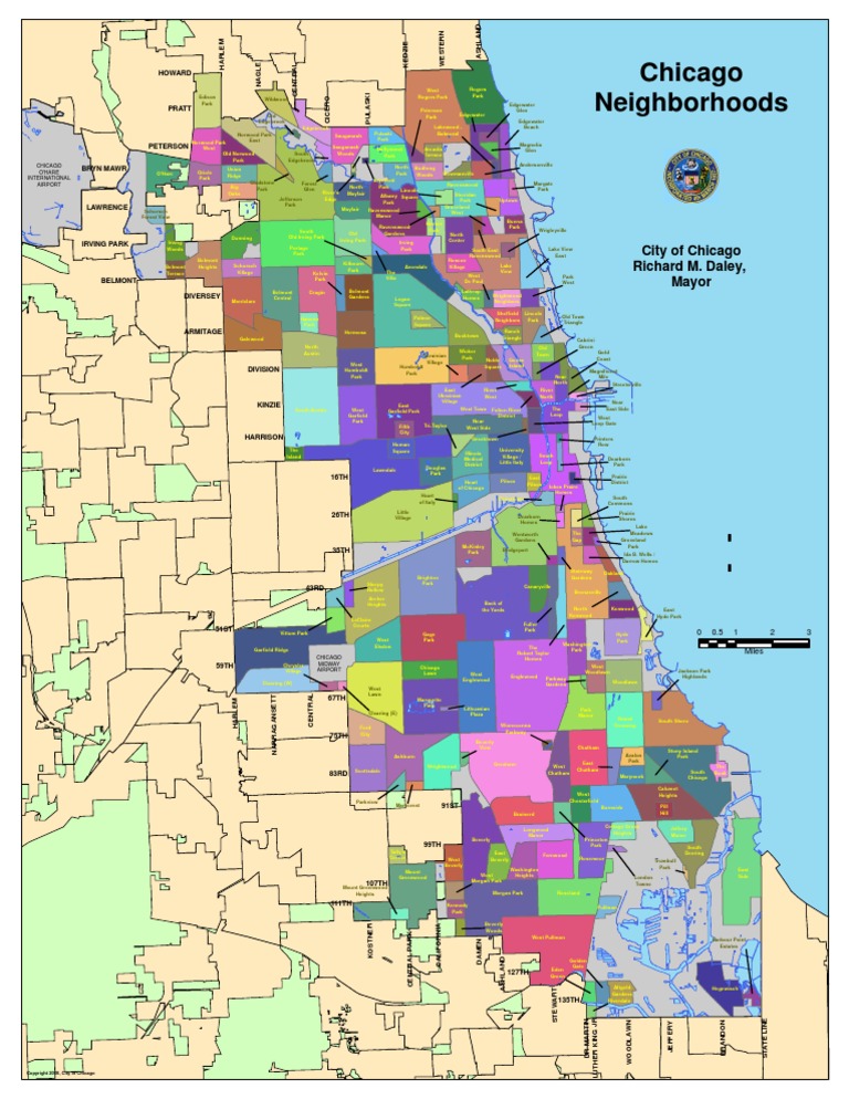 Chicago Neighborhood Map Pdf Chicago Neighborhoods Map Pdf