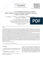 Determination of Atmospheric Parameters To Estimate Global Radiation in Areas of Complex Topograph