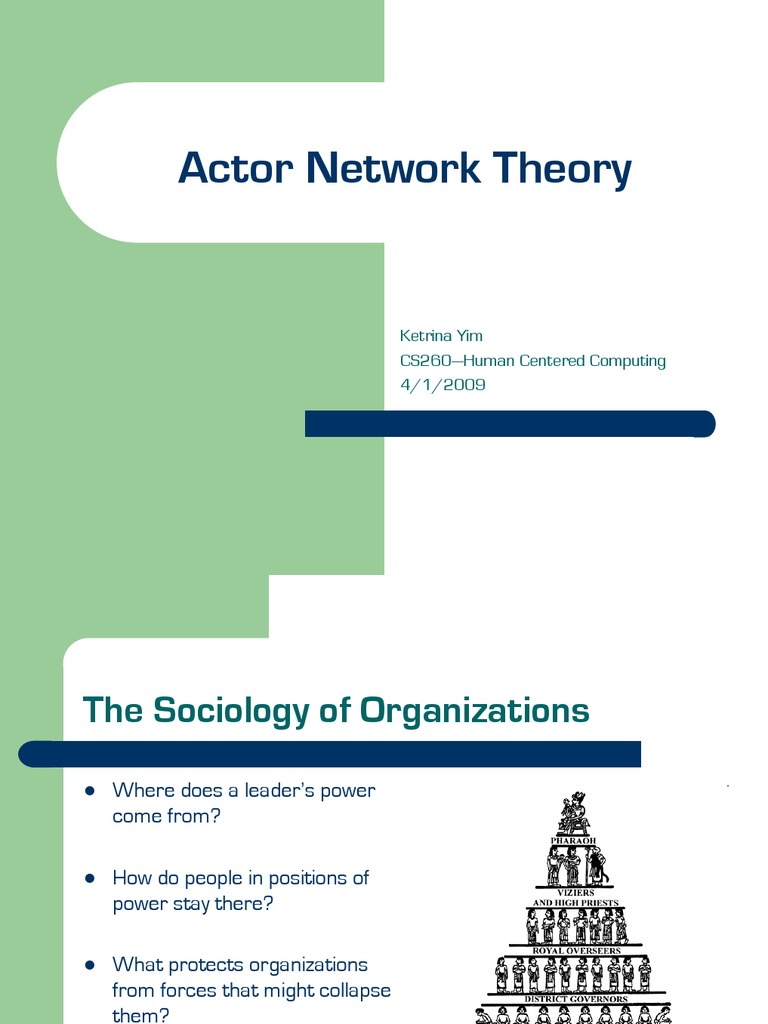 Actor Network Theory | Social Network | Science And Technology