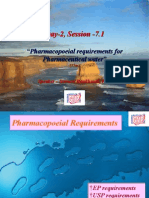 D2-7.1 - Pharmacopoeial Requirements Pharmaceutical Water