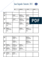 horario cuarto año  segundo semestre