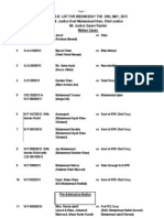 1St D.B List For Wednesday The 29Th, May, 2013 Mr. Justice Dost Muhammad Khan, Chief Justice Mr. Justice Qaiser Rashid Motion Cases