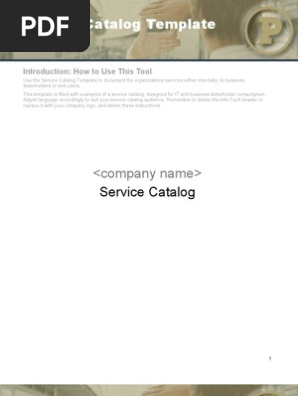 Service Catalog Template