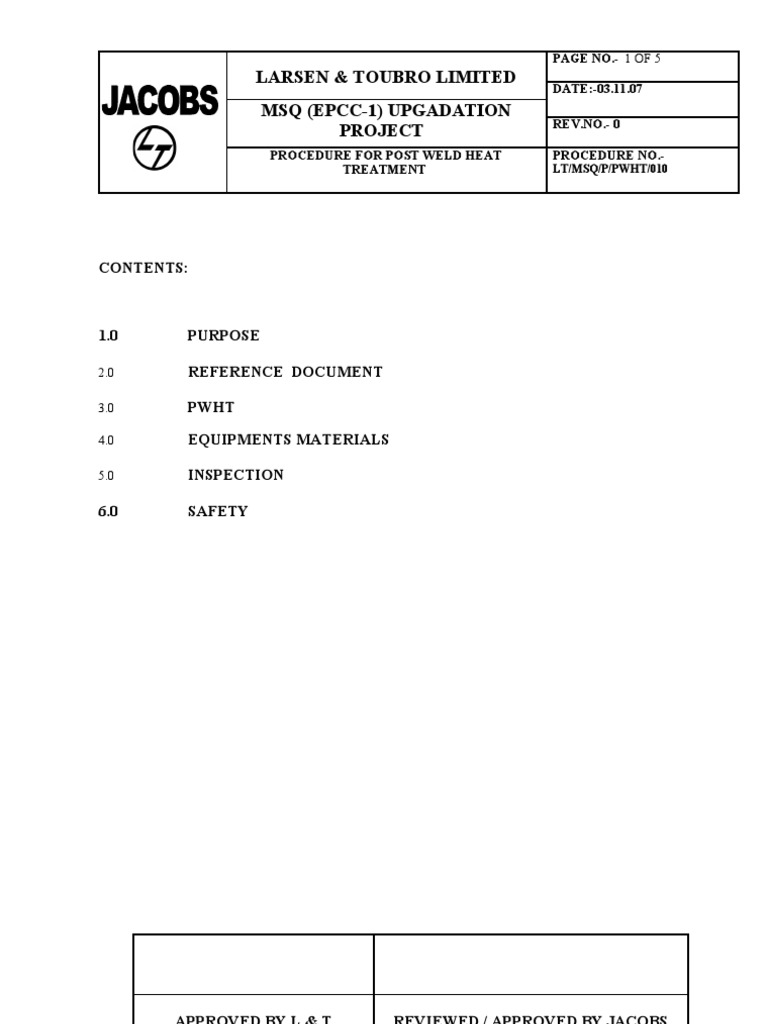 10 Procedure For PWHT PDF | PDF | Thermocouple | Welding
