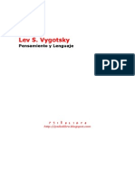 VYGOTSKY, Lev S (1995) Pensamiento y Lenguaje (Fausto)