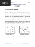 Overview of Basic Probability: 13.42 Design Principles For Ocean Vehicles