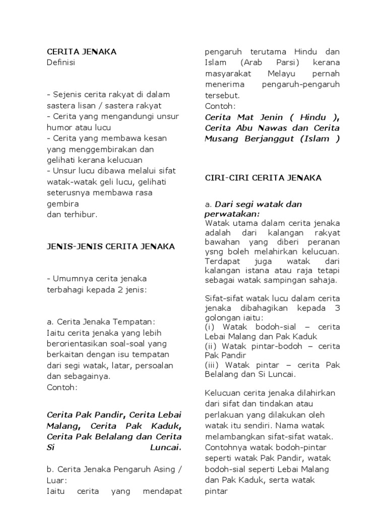 Cerita Jenaka Nota Email Pdf