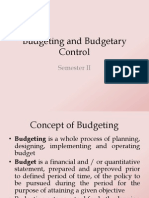 Budgeting and Budgetary Control: Semester II