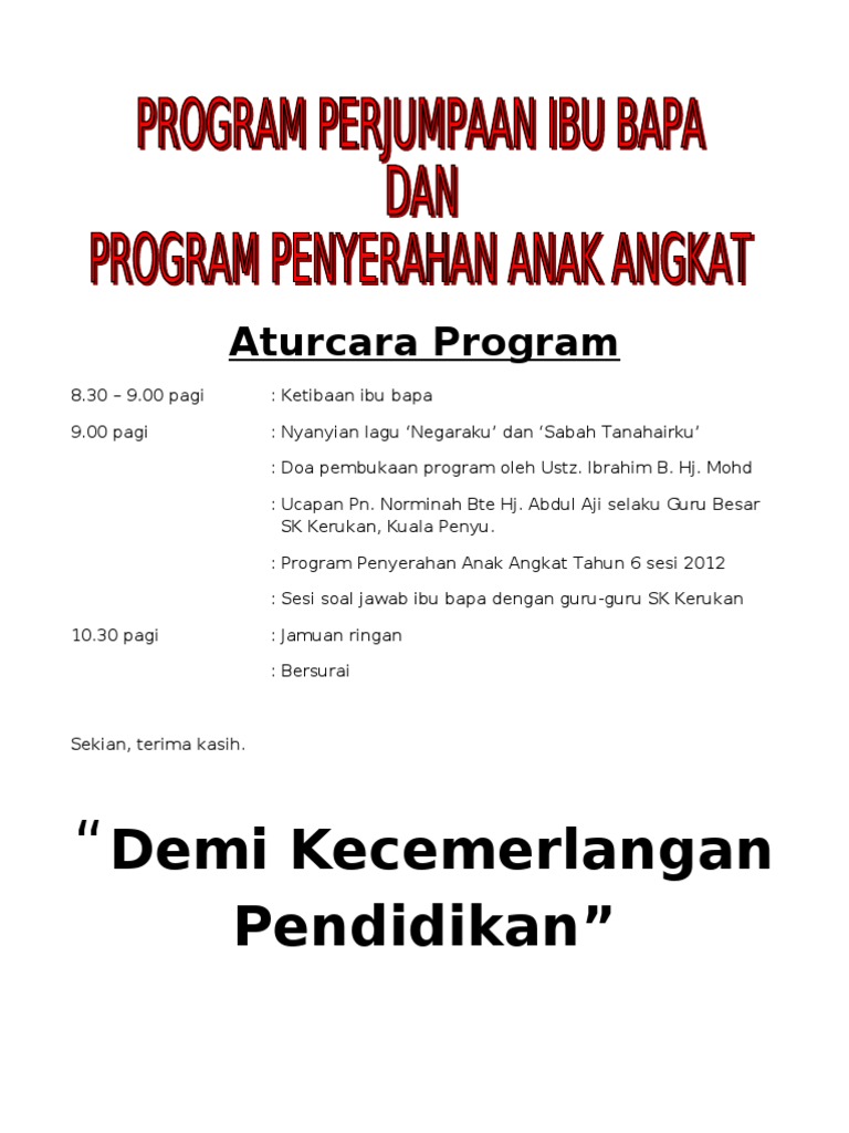 Aturcara Program | PDF
