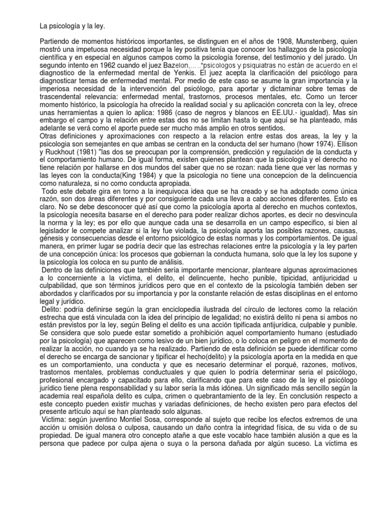 LA PSICOLOGÍA Y LA LEY.docx Delito Castigos