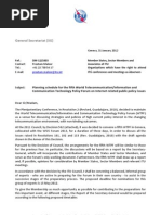 Hamadoun Toure to ITU Members