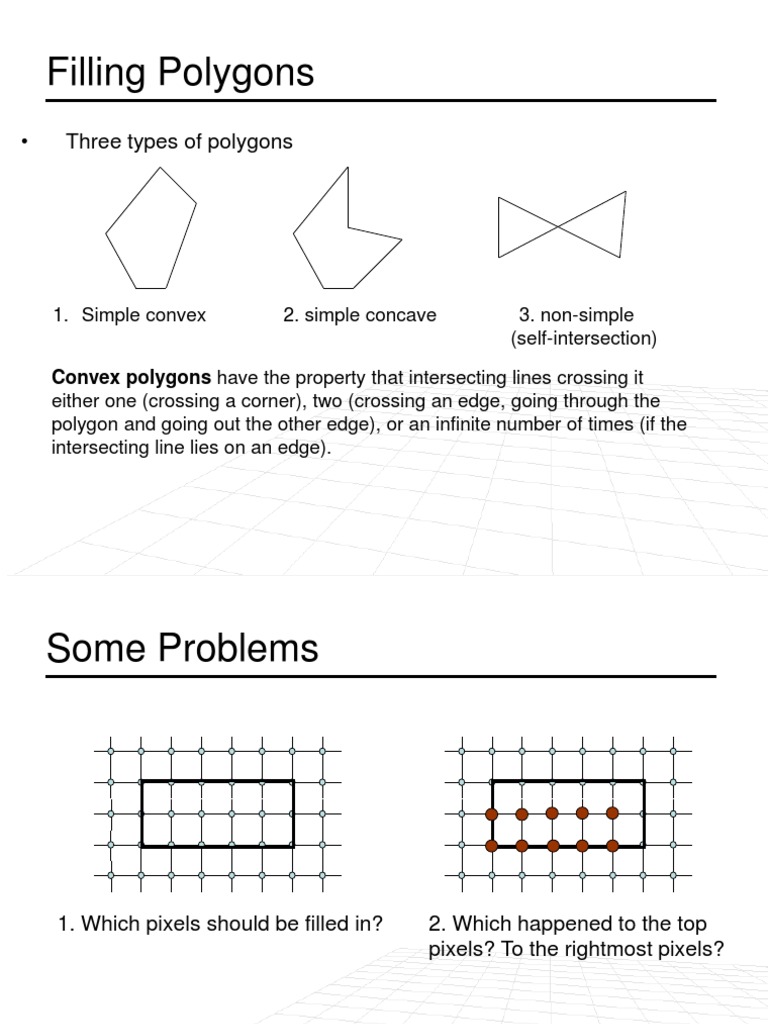 Filling Polygons: - Three Types of Polygons | PDF | Computer Graphics ...