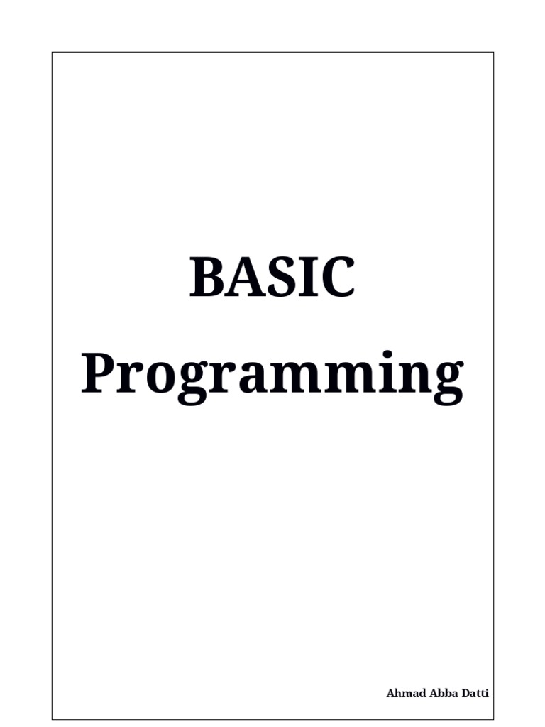 BASIC Programming | Computer Programming | Computer Program