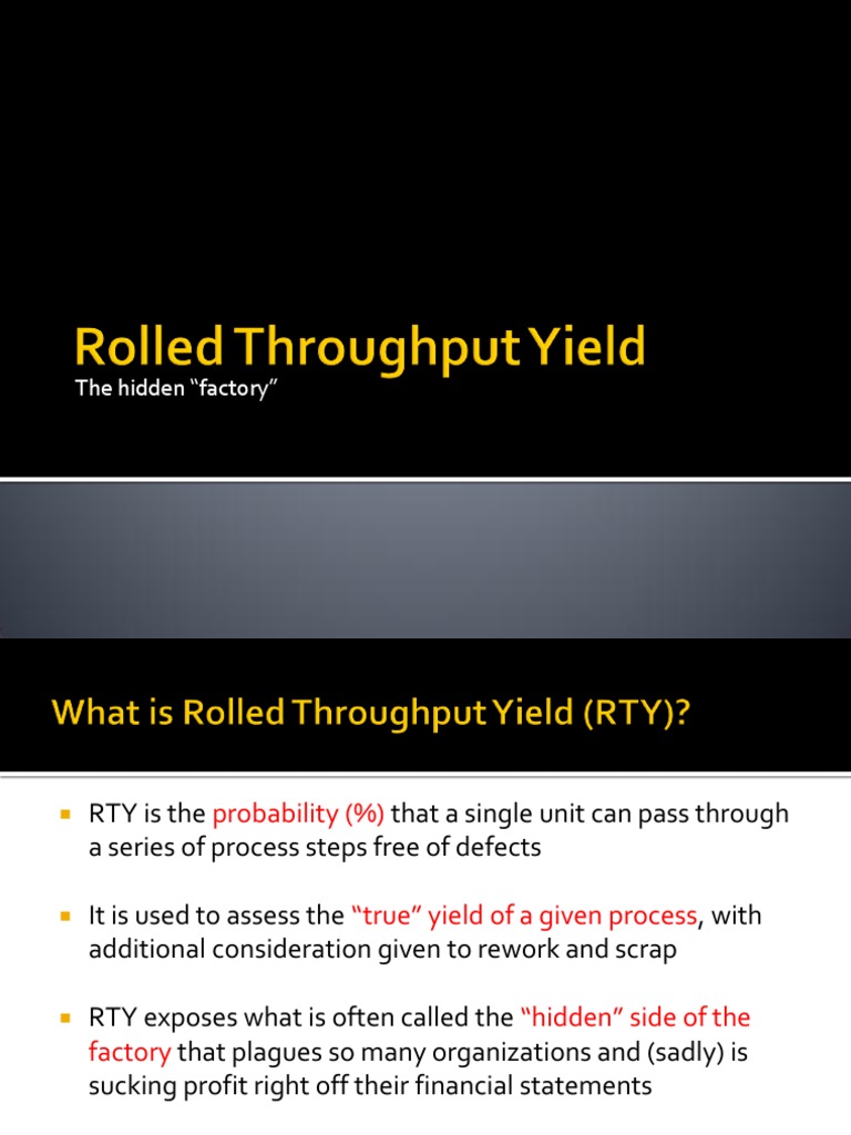 Understanding Rolled Throughput Yield | PDF | Processes | Production ...