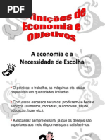 Definições de Economia e Objetivos