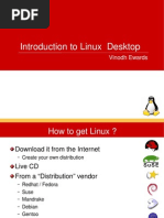 Introduction To Linux Desktop: Vinodh Ewards