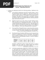 EEM2046 - 1011 T3 - or Tutorial Questions