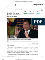 La Jornada - Propone Correa en Ecuador Terminar Con Diarios de Papel