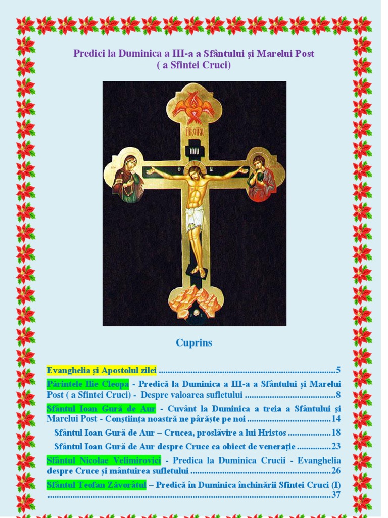 Citate Ortodoxe Citate Frumoase De Pus Pe Cruce Predici La Duminica A III A A Sfantului Şi Marelui Post A Sfintei Cruci |  PDF