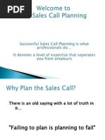 Sales Call Planning