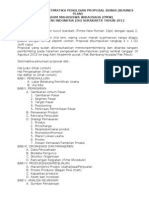 Format Dan Sistimatika Penulisan Proposal Bisnis