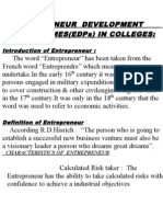 EDPs in Colleges Develop Entrepreneurship Skills