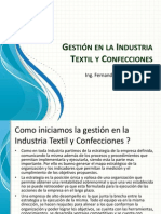 Gestión en la Industria Textil y Confecciones - UNFV 2013