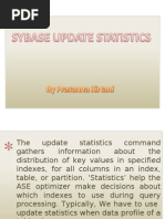 Sybase Update Statistics